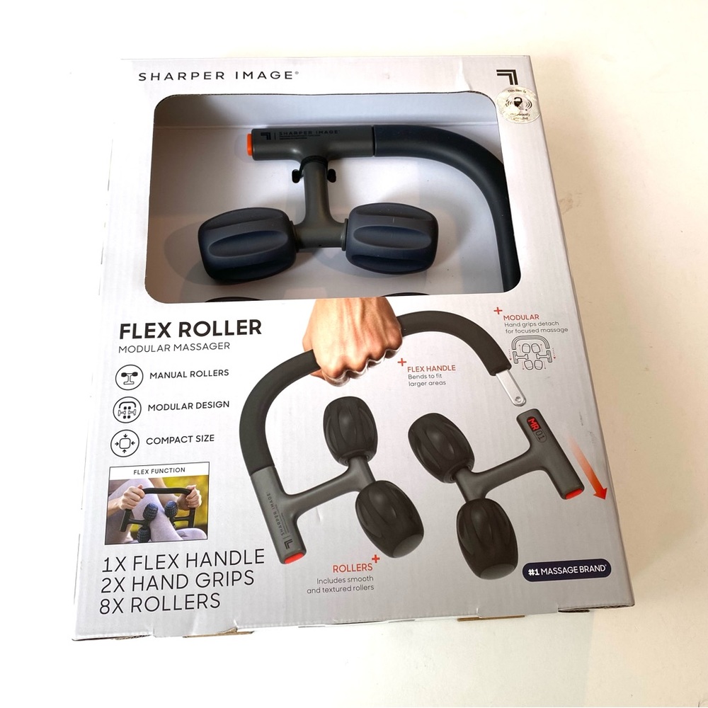 SHARPER IMAGE NWT $60 Flex Roller Modular Massager Multi Function Design FR2